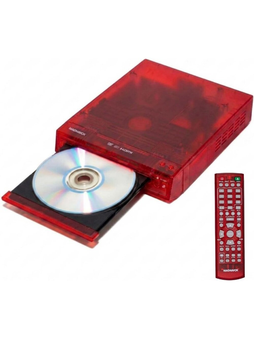 Translucent HDMI DVD Player with Remote, Multi-Format CD/MP3, PAL/NTSC